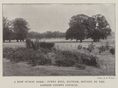 Um novo parque público, Avery Hill, Eltham, comprado pelo London County Council de English Photographer