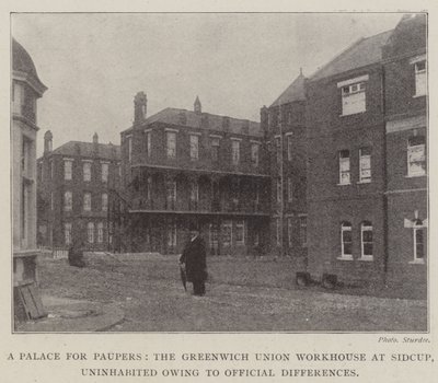 Um palácio para pobres, o Greenwich Union Workhouse em Sidcup, desabitada devido às diferenças oficiais de English Photographer