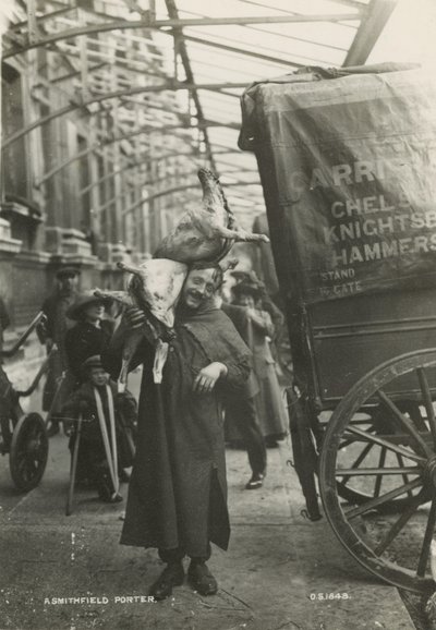 Um porteiro de Smithfield de English Photographer