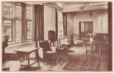 Uma sala comum no Crosby Hall, Cheyne Walk de English Photographer
