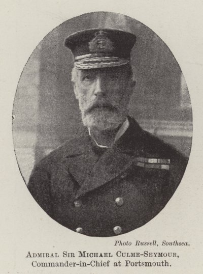 Almirante Sir Michael Culme-Seymour, comandante em chefe em Portsmouth de English Photographer