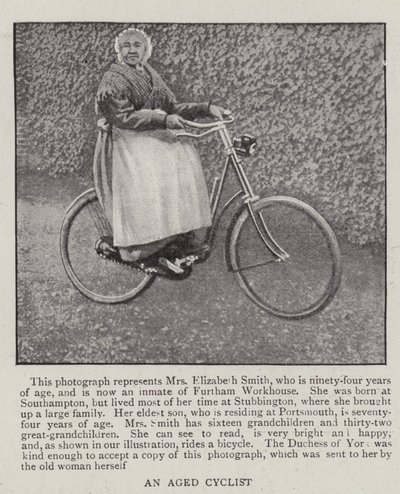 Um ciclista envelhecido de English Photographer