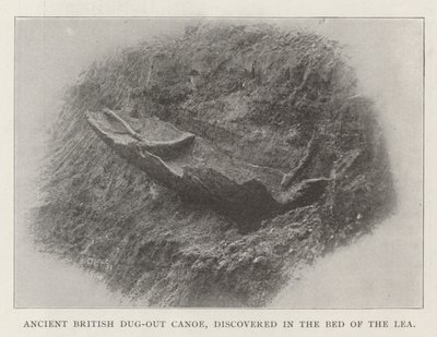 Antiga canoa britânica descoberta no Bed of the Lea de English Photographer