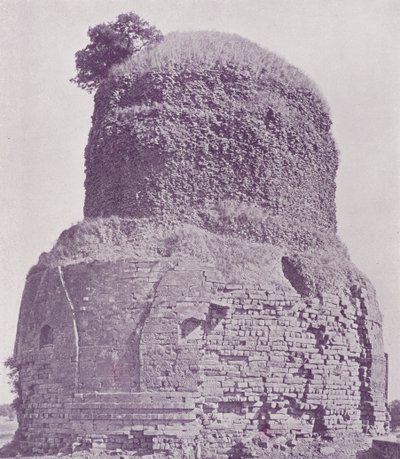 Torre budista antiga, Sarnath, Benares de English Photographer