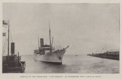 Chegada do navio a vapor Port Morant em Avonmouth com carga de frutas de English Photographer