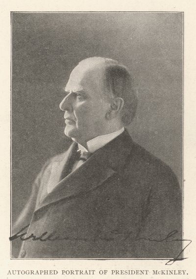 Retrato Autografado do Presidente McKinley de English Photographer
