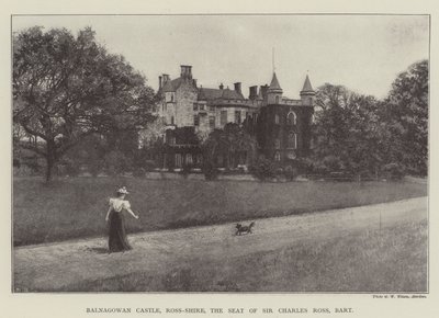 Castelo de Balnagowan, Ross-Shire, a sede de Sir Charles Ross, Baronet de English Photographer