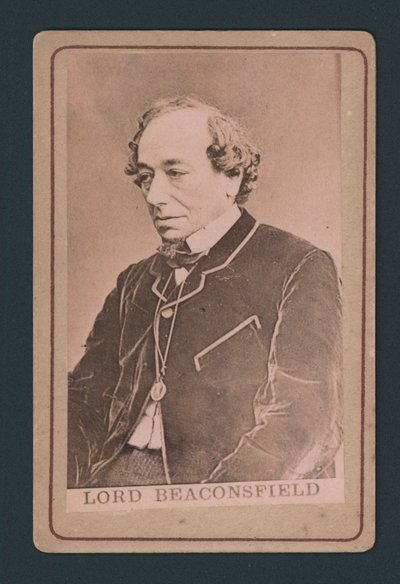 Benjamin Disraeli, cartão de visita de English Photographer