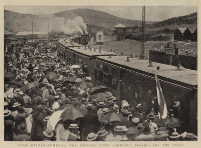 Boer Reinforcements, o Commando da Cidade de Pretória partindo para a Frente de English Photographer