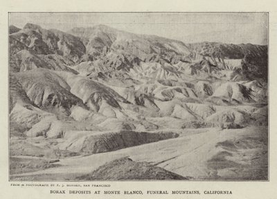 Depósitos de bórax em Monte Blanco, Montanhas Funerárias, Califórnia de English Photographer