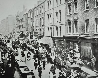 Brick Lane Market, Brick Lane: visão geral, 1895 de English Photographer