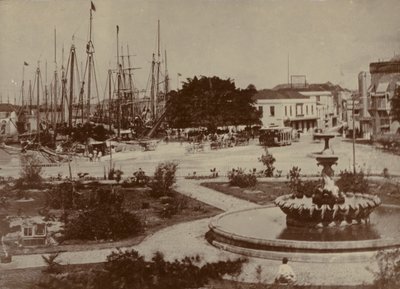 Porto de Bridgetown, por volta de 1900 de English Photographer