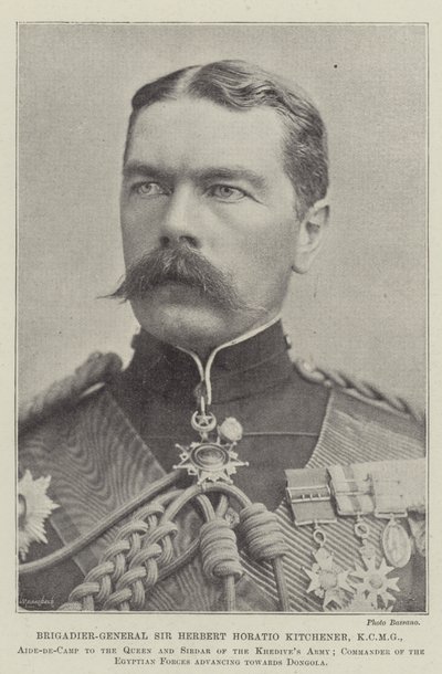 Brigadeiro-general Sir Herbert Horatio Kitchener, KCMG de English Photographer