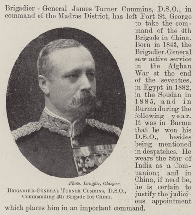 Brigadeiro-general Turner Cummins, DSO, comandante da 4ª Brigada da China de English Photographer