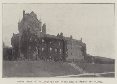 Castelo Brodick, Ilha de Arran, a sede do Duque de Hamilton e Brandon de English Photographer