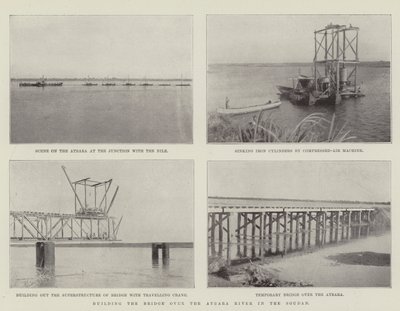 Construindo a ponte sobre o rio Atbara no Sudão de English Photographer