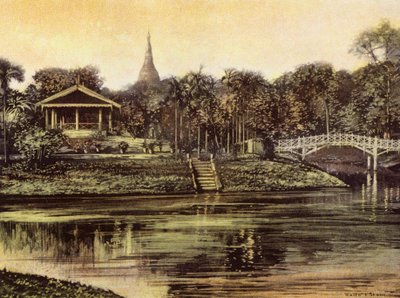 Birmânia / Myanmar: O Pagode dos Jardins do Cantão (fotografia a cores) de English Photographer