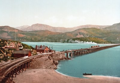 Cadair Idris e Barmouth Bridge, pub. c.1900 de English Photographer