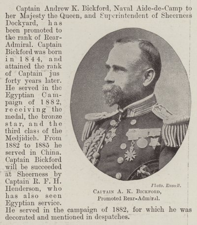 Capitão AK Bickford, contra-almirante promovido de English Photographer