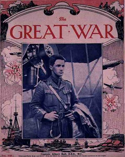 Capitão Albert Ball (1896-1917) D.S.O, M.C., capa de 