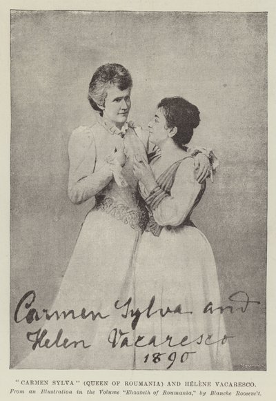 Carmen Sylva (Rainha da Roumania) e Helene Vacaresco de English Photographer