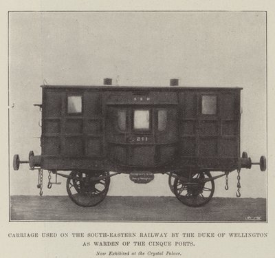 Transporte usado na Ferrovia do Sudeste pelo Duque de Wellington como Guardião das Cinque Ports de English Photographer