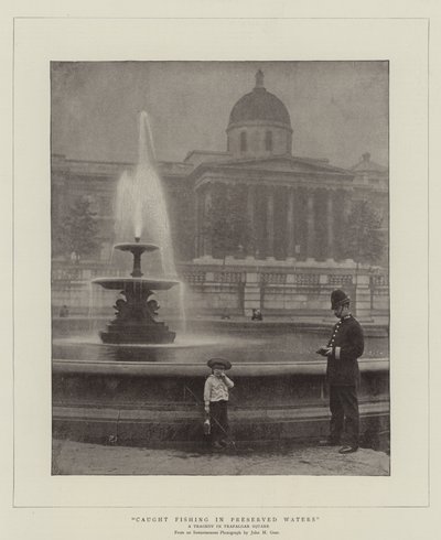 Pesca Apanhada em Águas Preservadas, uma tragédia em Trafalgar Square de English Photographer
