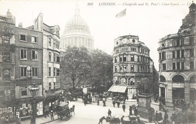 Cheapside e St Pauls Churchyard de English Photographer