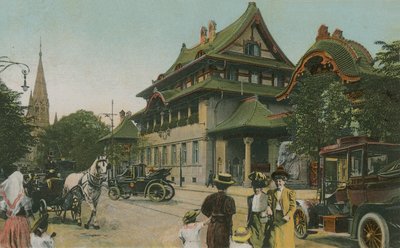 Edifício de estilo chinês. Postal enviado em 1913. de English Photographer