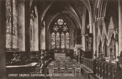Catedral da Igreja de Cristo, Capela Latina, Oxford (foto a p/b) de English Photographer