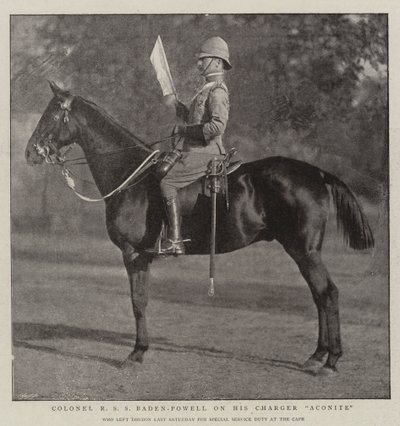 Coronel RSS Baden-Powell no seu Charger Aconite de English Photographer