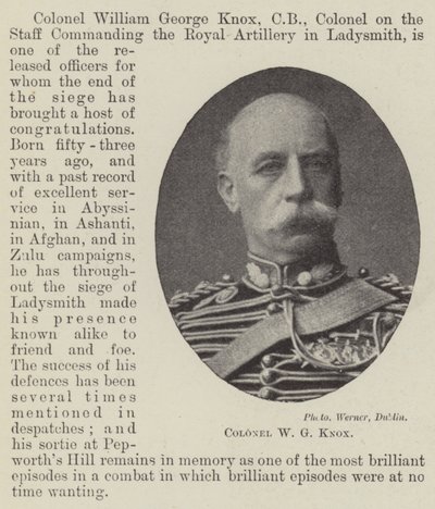 Coronel WG Knox de English Photographer