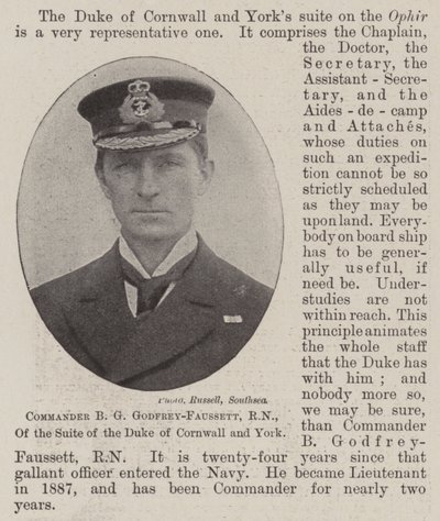 Comandante BG Godfrey-Faussett, RN, da Suíte do Duque da Cornualha e York de English Photographer