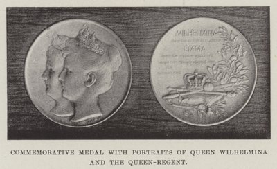 Medalha Comemorativa com Retratos da Rainha Wilhelmina e da Rainha-Regente de English Photographer