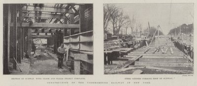 Construção da estrada de ferro subterrânea em Nova York de English Photographer