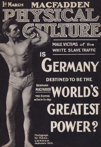 Capa da revista Physical Culture, janeiro de 1913 de English Photographer