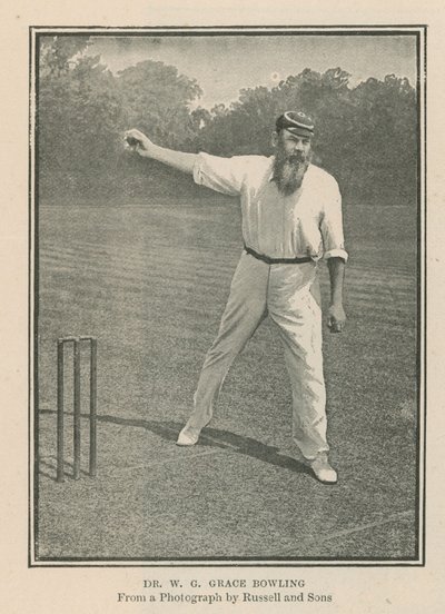 Jogador de críquete Dr WG Grace de English Photographer