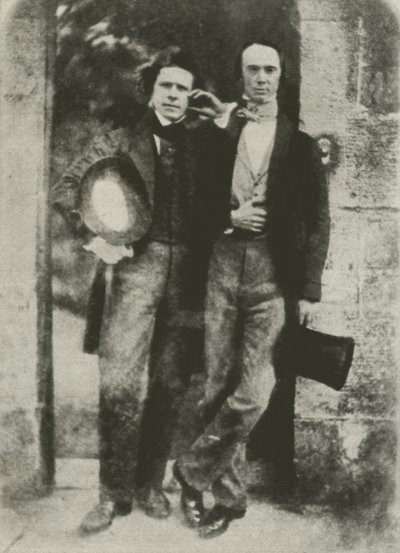 David Octavius Hill (esquerda) e W B Johnstone, diretor da Scotish National Gallery (foto a p/b) de English Photographer