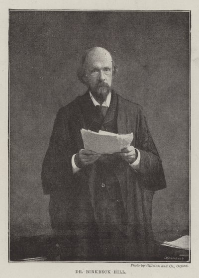 Dr Birkbeck Hill de English Photographer