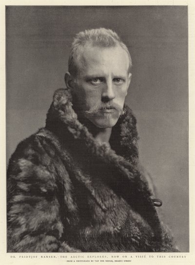 Dr. Fridtjof Nansen, o Arctic Explorer, agora em visita a este país de English Photographer