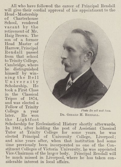 Dr Gerald H Rendall de English Photographer