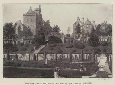 Drummond Castle, Perthshire, o assento do conde de Ancaster de English Photographer