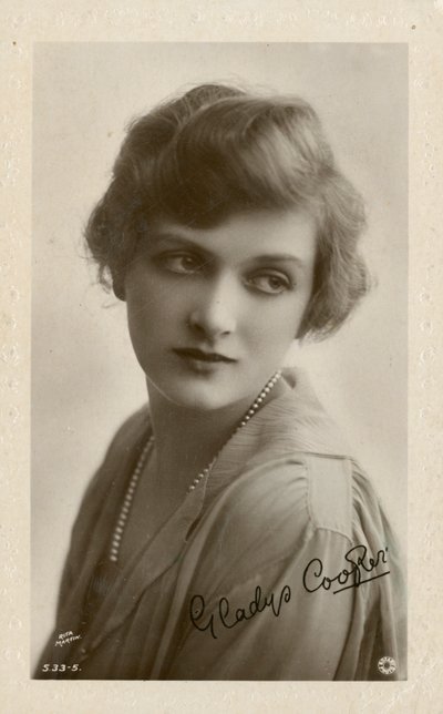 Cartão eduardiano de Gladys Cooper de English Photographer