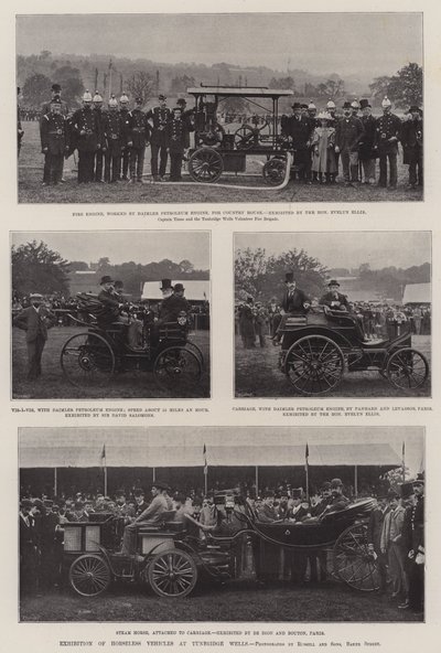 Exposição de veículos sem cavalos em Tunbridge Wells de English Photographer