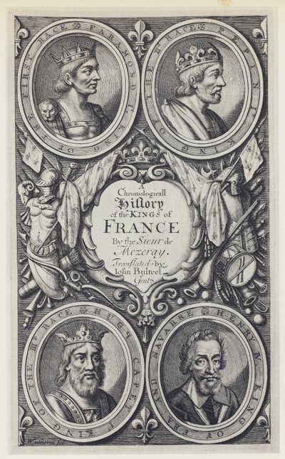 F Eudes de Mezeray, A Chronologicall History of the Kings of France, Tr J Bulteel, T N for T Basset, etc. 1683 (fotografia a preto e branco) de English Photographer