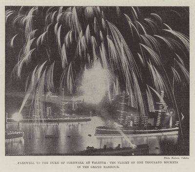 Adeus ao Duque da Cornualha em Valetta, o Voo dos Mil Foguetes no Grande Porto de English Photographer