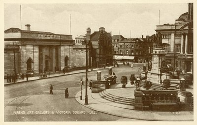 Ferens Art Gallery, Victoria Square, Hull (foto a p/b) de English Photographer
