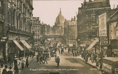Fleet Street e Ludgate Hill, em Londres de English Photographer