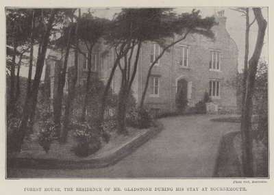 Forest House, a residência do Sr. Gladstone durante sua estadia em Bournemouth de English Photographer
