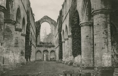 Abadia de fontes, Nave, olhando para o oeste de English Photographer